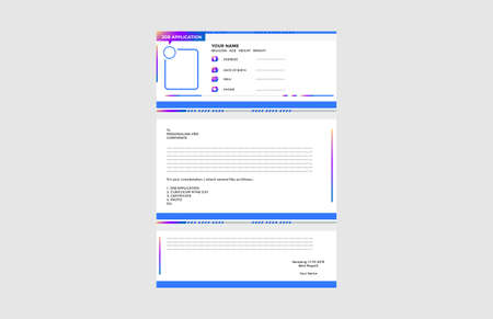 Job Application Minimalist Vector Templateのイラスト素材