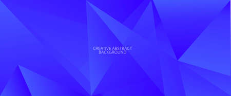 Blue Color Backgorund Dynamic Triangle Geometry Vectorのイラスト素材