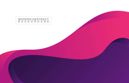 Trendy Abstract Geometry Fluid Wavy Gradient Color White Backgroundのイラスト素材