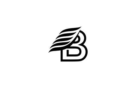 Typography Logo Font Letter  Wings Vectorのイラスト素材