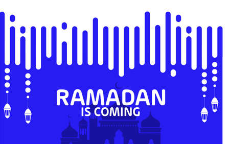 Ramadan Is Coming Modern Trasition Shape Lantern Backgroundのイラスト素材