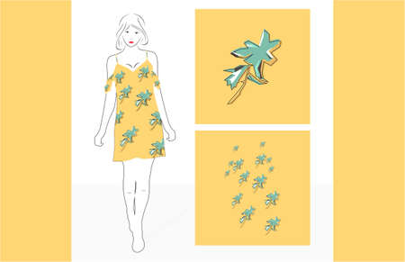 Design Sleeveless Women Dresses Vectorのイラスト素材