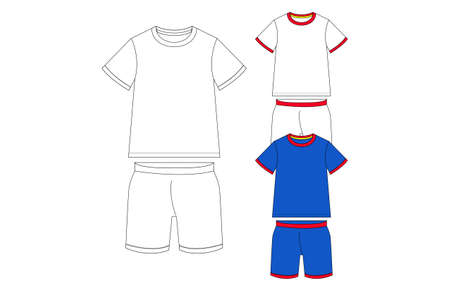 Set of clothes children tamplate vectorのイラスト素材