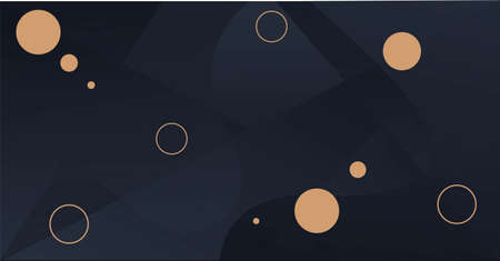 Dark Color Modern Background with golden circlesのイラスト素材