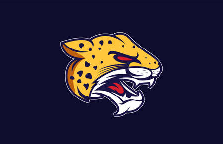 Modern Head Leopard Logoのイラスト素材