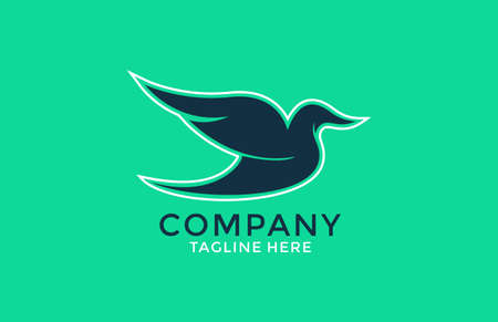 Simple Fly Bird Logoのイラスト素材