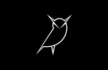 Stylish Sharp Owl Logoのイラスト素材
