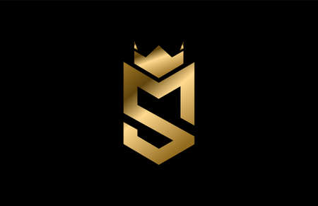 Letter S Bold Luxury Gold Logoのイラスト素材
