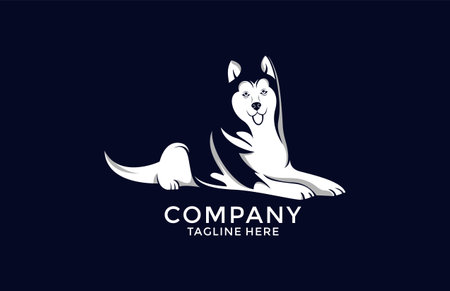 Mascot Cartoon Dog Alaskan Malamuteのイラスト素材