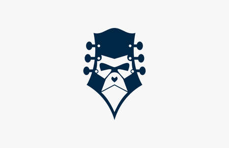Guitar Gorilla Logoのイラスト素材