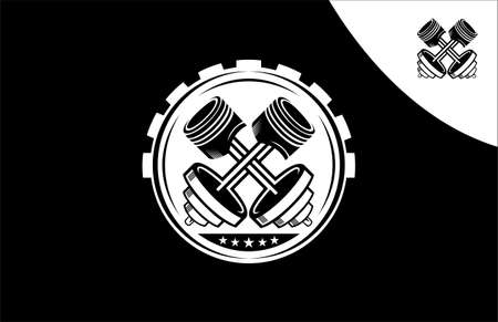 Barbel Piston Logoのイラスト素材