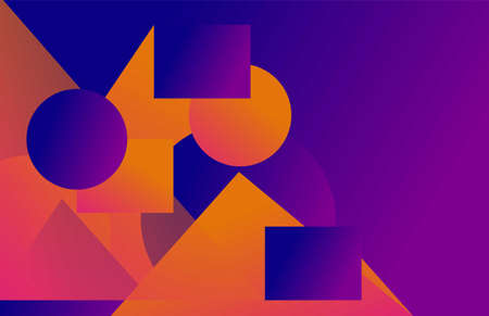 Design Abstract Rectangles Shape Isolated Purple Gradient Backgroundのイラスト素材