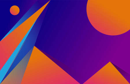 Abstract Stylish Full Color Gradient Geometry Shape Backgroundのイラスト素材
