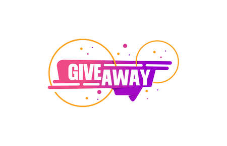 Sign banner GIVE AWAY Modern Fun Design Vectorのイラスト素材