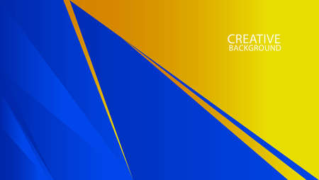 Blue and Yellow Geometry Rectangle Vector Backgroundのイラスト素材