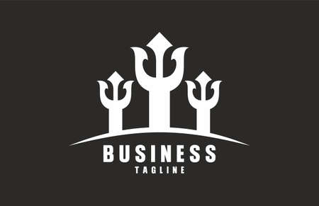 three trident logoのイラスト素材
