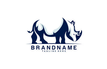 MODERN STYLISH RHINO LOGOのイラスト素材