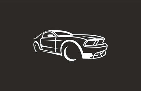 Stylized Sport Car Vector Illustrationのイラスト素材