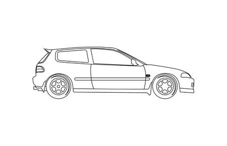 Vector Illustrative Sedan Car designのイラスト素材