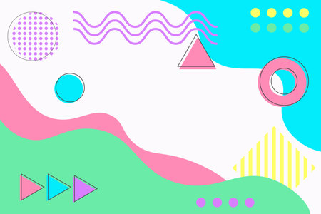 Memphis abstract backgroundのイラスト素材