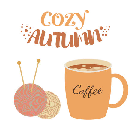 Cozy autumn setのイラスト素材