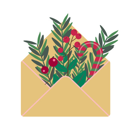 Christmas card, letters to santa clausのイラスト素材