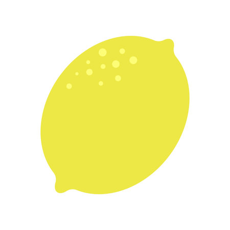 Simple lemon in flat design, fruit icon. Vectorのイラスト素材