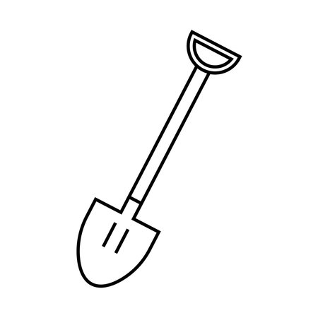 Spade flat icon. 1st May Worker s Day. Vectorのイラスト素材