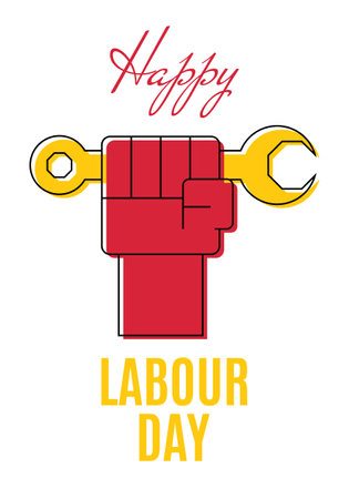Happy labour day. 1st May Worker s Day. Vectorのイラスト素材