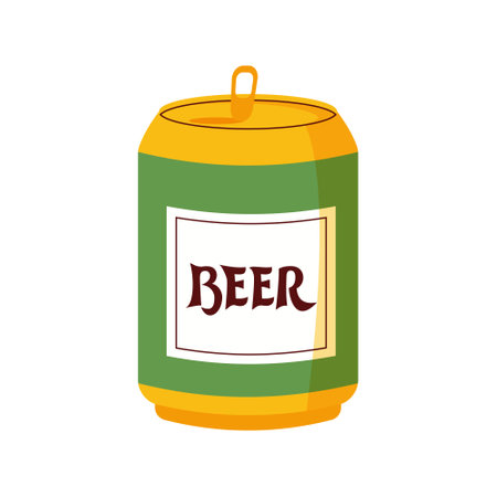 Vector illustration beer can isolated on white background. hand drawn style sketch. For restaurant or cafe drink menu.のイラスト素材