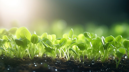 Micro green superfood close up young plant. Healthy lifestyle.の素材
