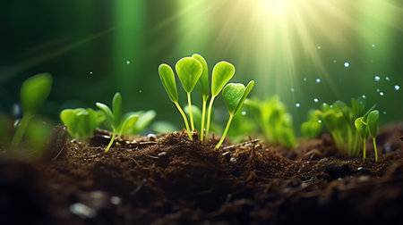 Micro green superfood close up young plant. Healthy lifestyle.の素材