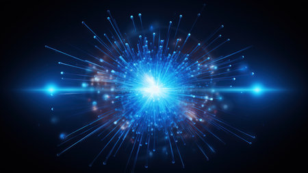 Creative concept art new idea innovation abstract neon background, illustration backgroundの素材