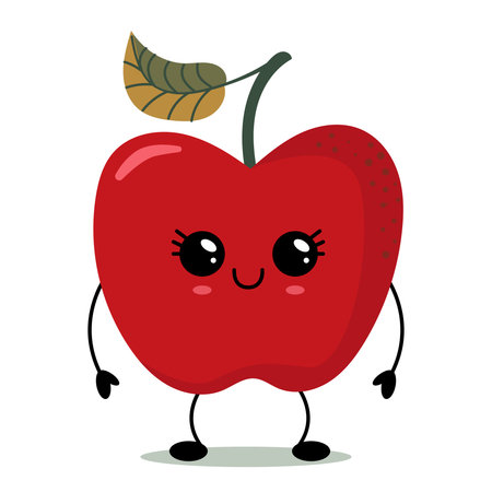 Perfect for kids food projects, cute packaging, and healthy nutrition illustrations.のイラスト素材