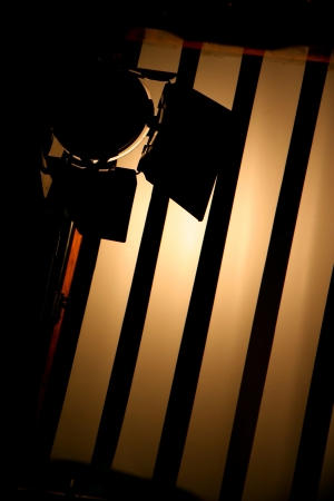 Strobe light used for lighting in photography and a shutter.の写真素材