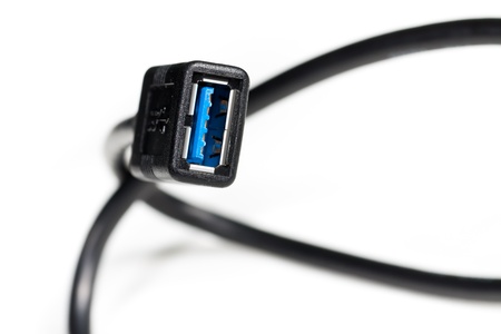 Female end of a USB 3 0 interface cable の写真素材