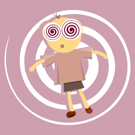 Brainwashed boy in trance-like vegetative state のイラスト素材