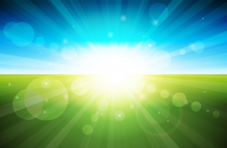 Ray of lights in the glorious morning のイラスト素材