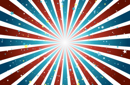 Background of star and stripes in blue, red and white combination のイラスト素材