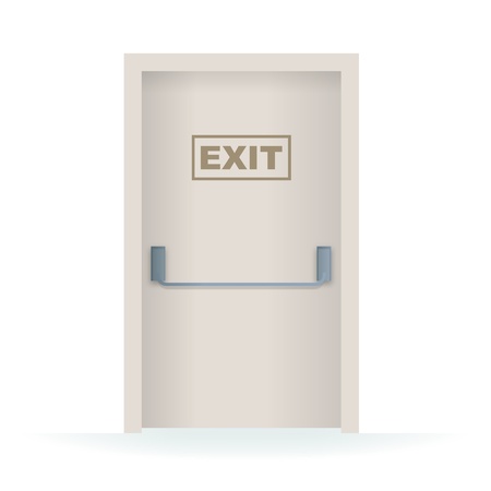 Vector Illustration of an exit doorのイラスト素材