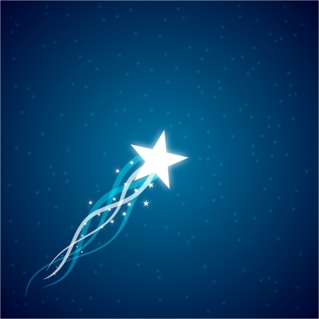 Illustration of white rising star のイラスト素材