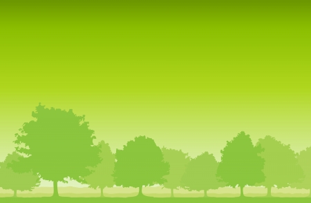 background of layers of green trees.のイラスト素材