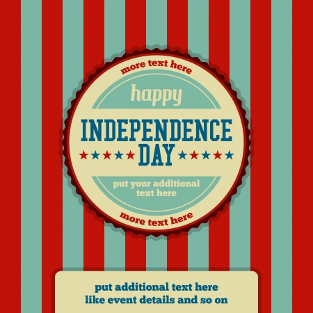 Vector illustration of Independence Day event stamp background.のイラスト素材