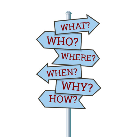 illustration of several question arrow signs のイラスト素材