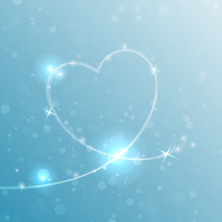 Vector illustration of arrow lines shaping a heart in the sky.のイラスト素材