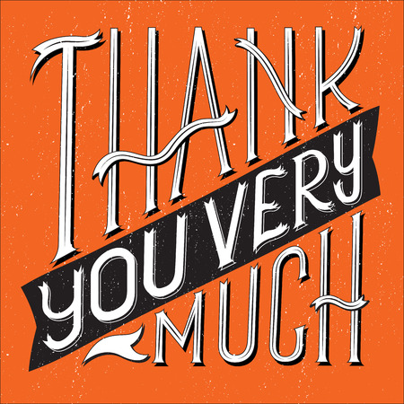 Vector illustration of Thank You Very Much typography with square shape.のイラスト素材