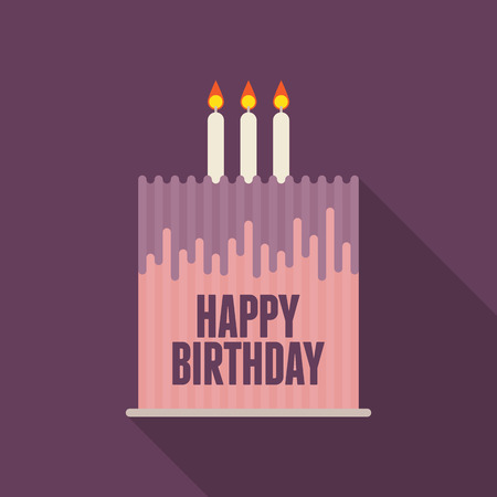 Vector illustration of flat birthday cake design element.のイラスト素材