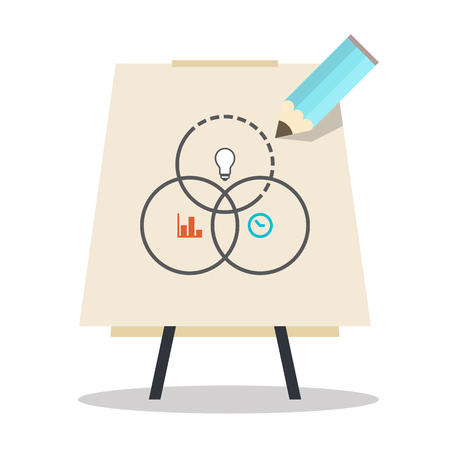 Vector illustration of a business presentation concept image.のイラスト素材