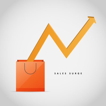 Vector illustration of sales surge design element.のイラスト素材