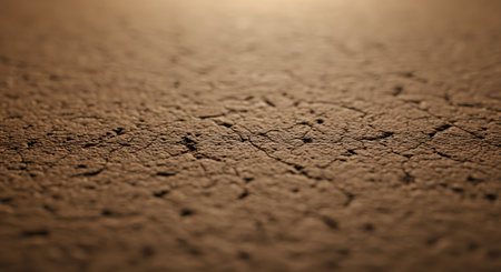 abstract background of cracks in the ground. Shallow depth of fieldの素材